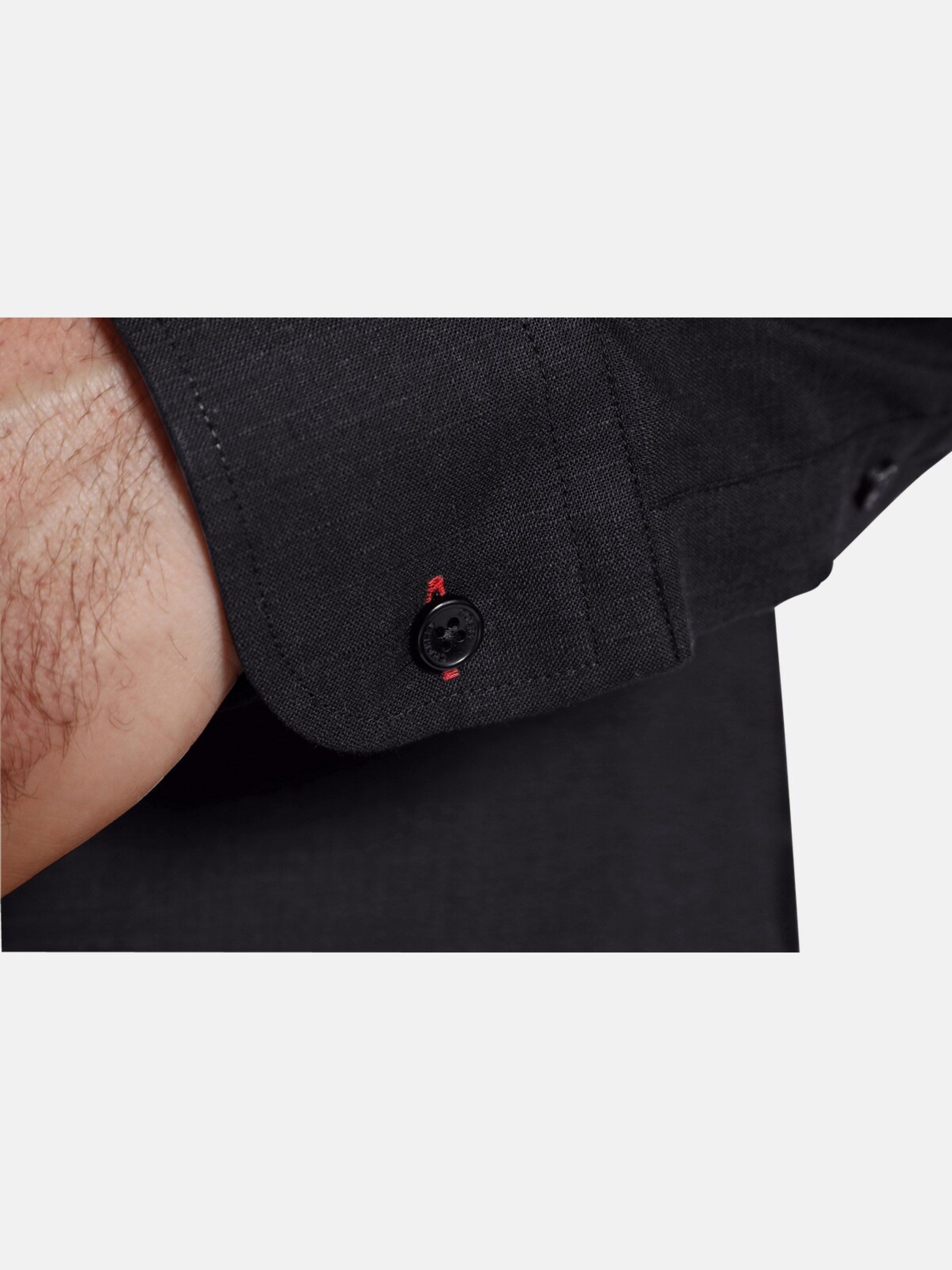 Charles Colby Comfort Fit Hemd ' Duke Tancred ' in Schwarz