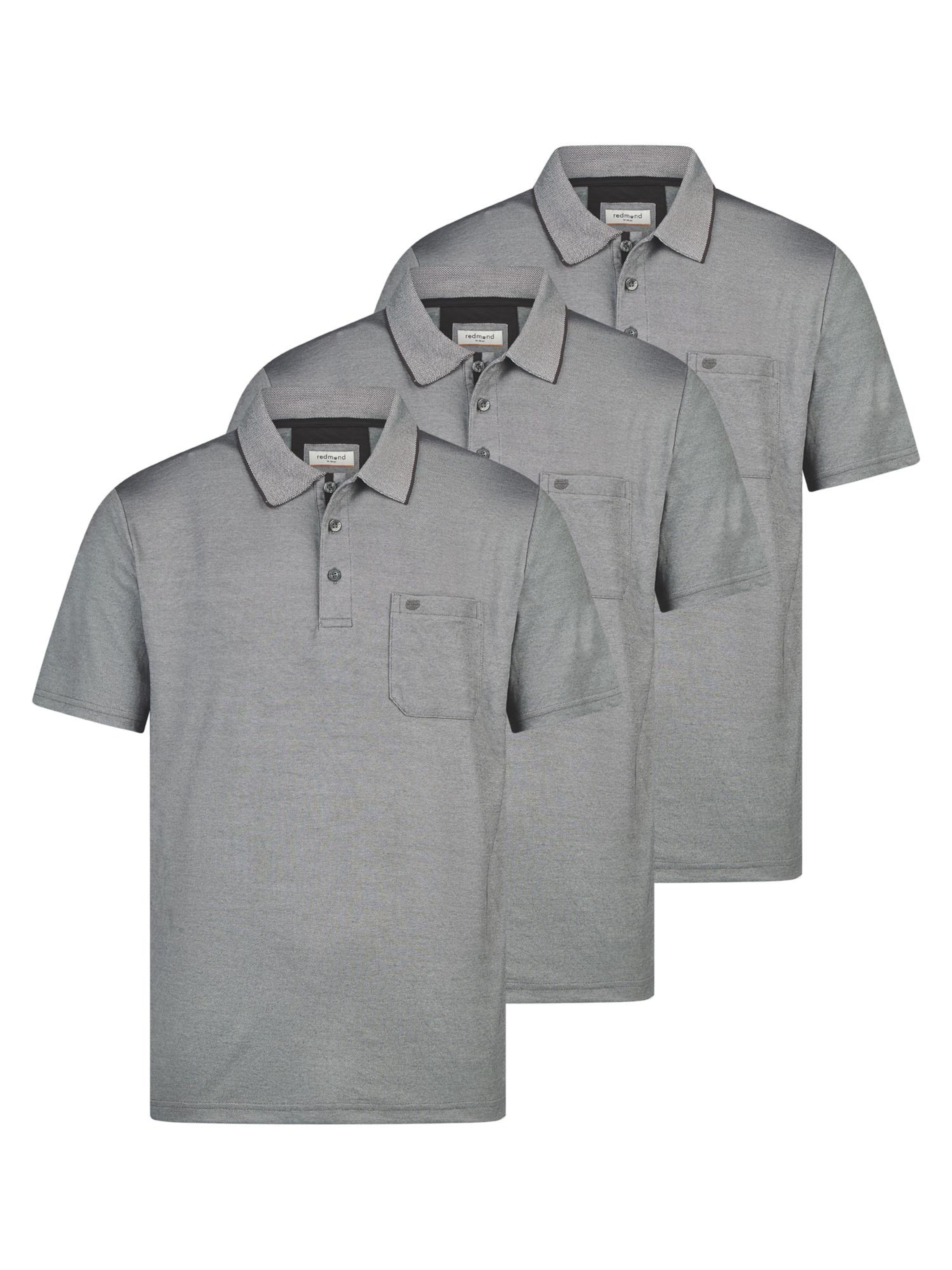 redmond Shirt 'Basic'‌‌‌‌‌‌‌ in Grau: Vorderseite