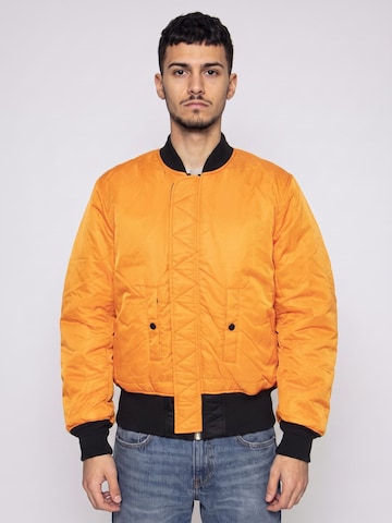 Veste mi-saison 'MA-1 Black Jacket -- Reversible Black Orange Men's Jacket' ALPHA INDUSTRIES en noir
