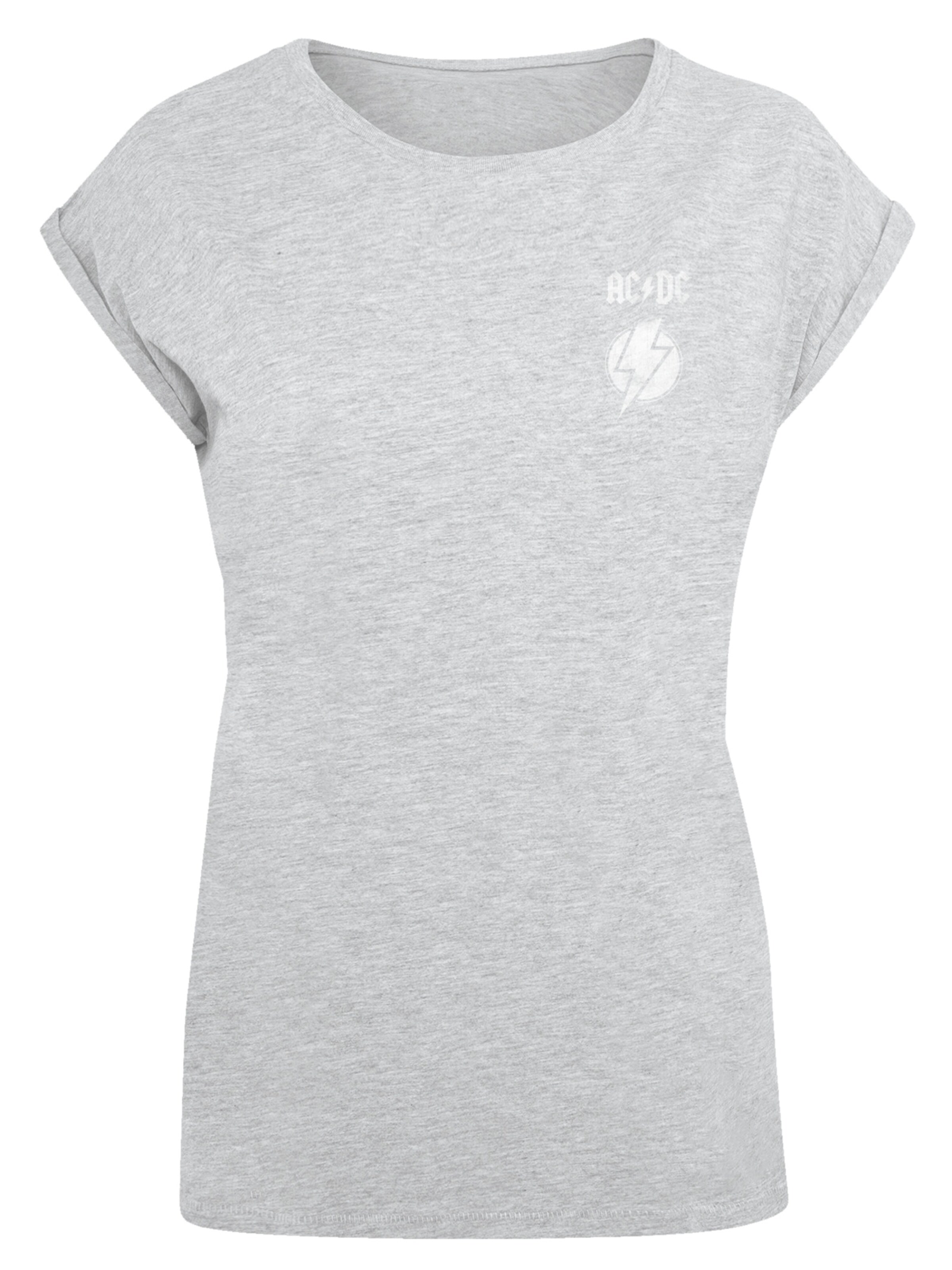 T-shirt 'ACDC Lightning Bolt' F4NT4STIC en gris : devant