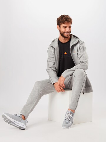 ELLESSE Athletic Zip-Up Hoodie 'Ornari' in Grey