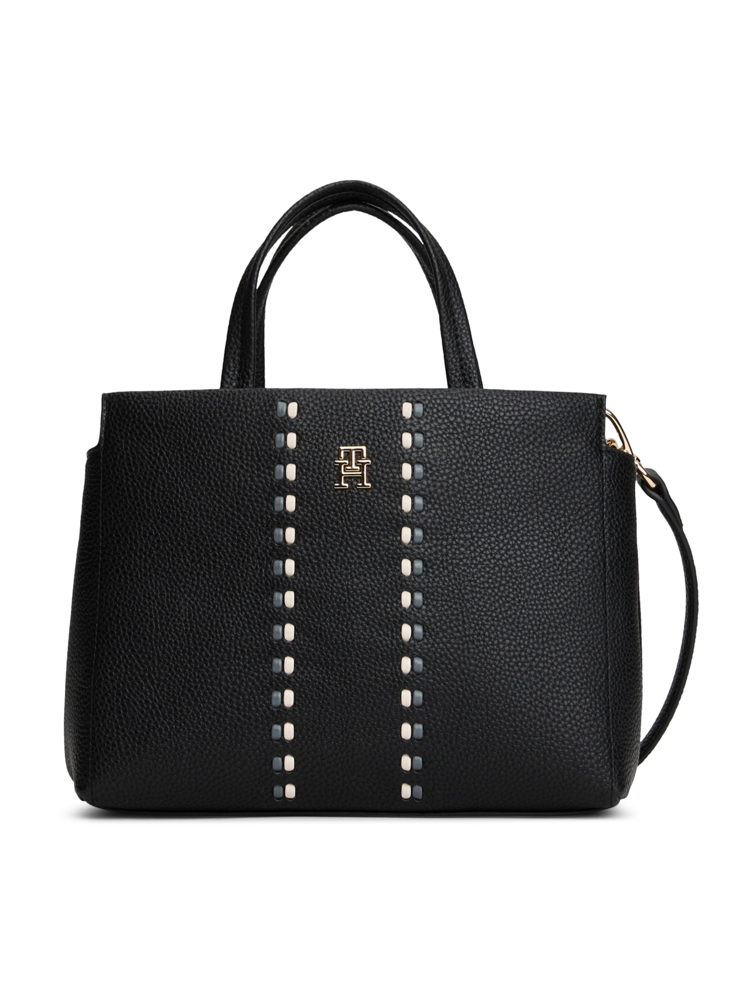 melns TOMMY HILFIGER Rokassomiņa 'TIMELESS': no priekšpuses