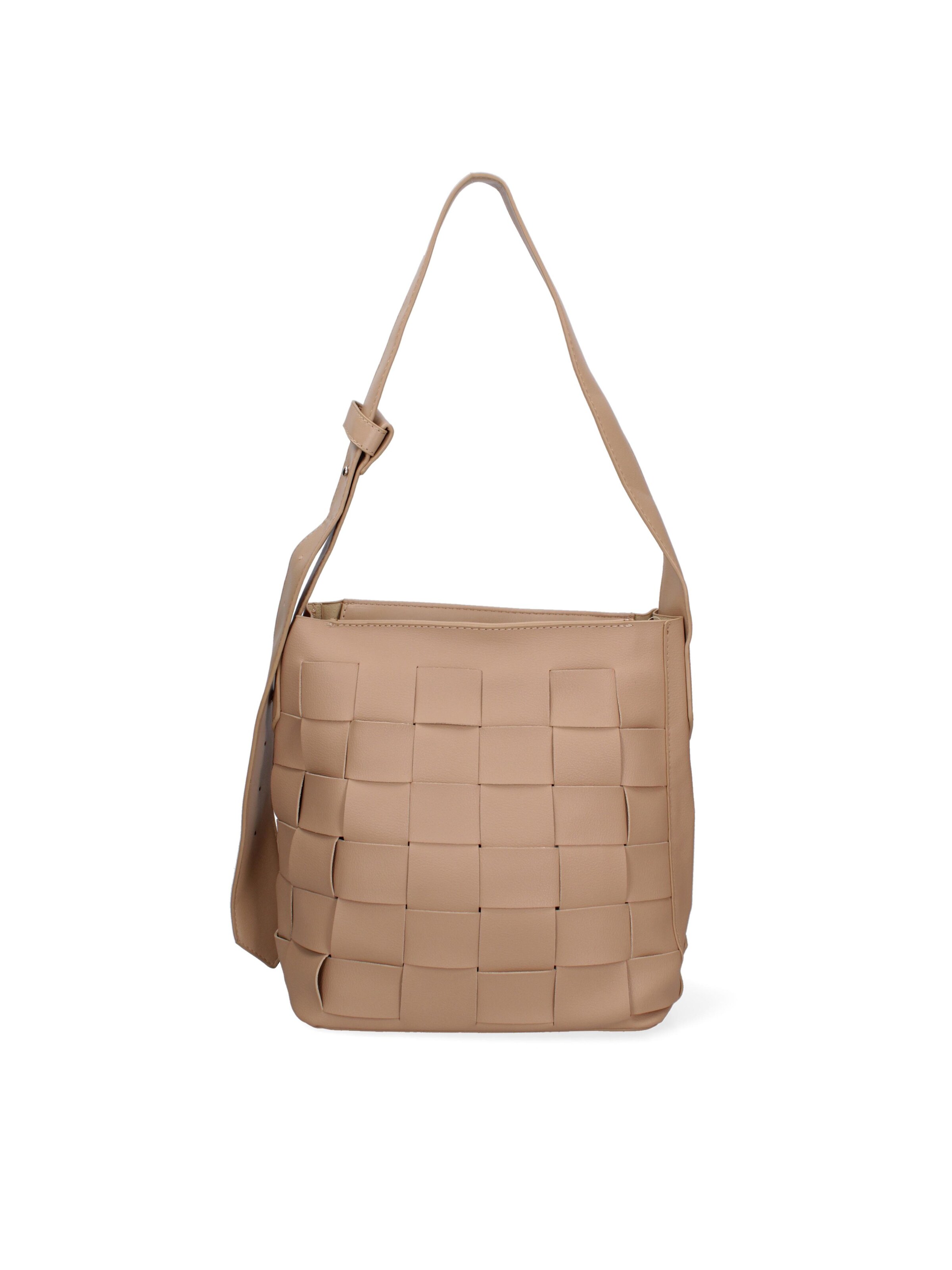 Borsa a spalla 'Borsa a Spalla Donna David Jones PVC Trapuntato Zip' di David Jones in beige: frontale