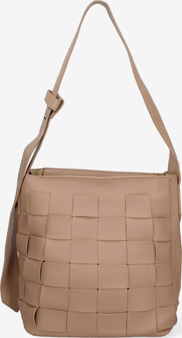 Borsa a spalla 'Borsa a Spalla Donna David Jones PVC Trapuntato Zip' di David Jones in beige: frontale