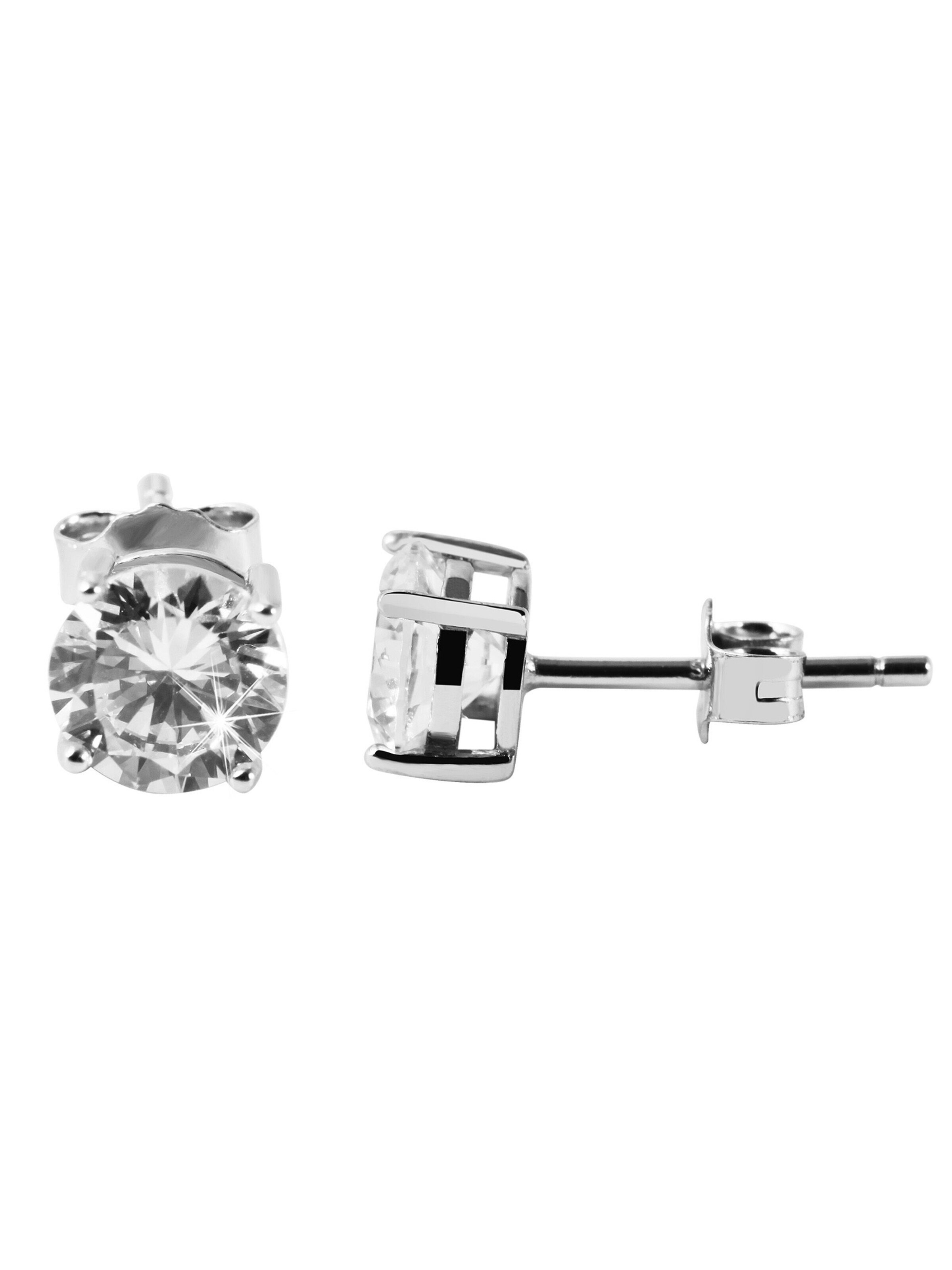 Akzent Earrings '"Sinti" aus 925 Sterlingsilber, rhodiniert, langlebig' in Silver