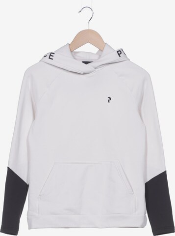 PEAK PERFORMANCE Sweatshirt & Zip-Up Hoodie in S in White: front