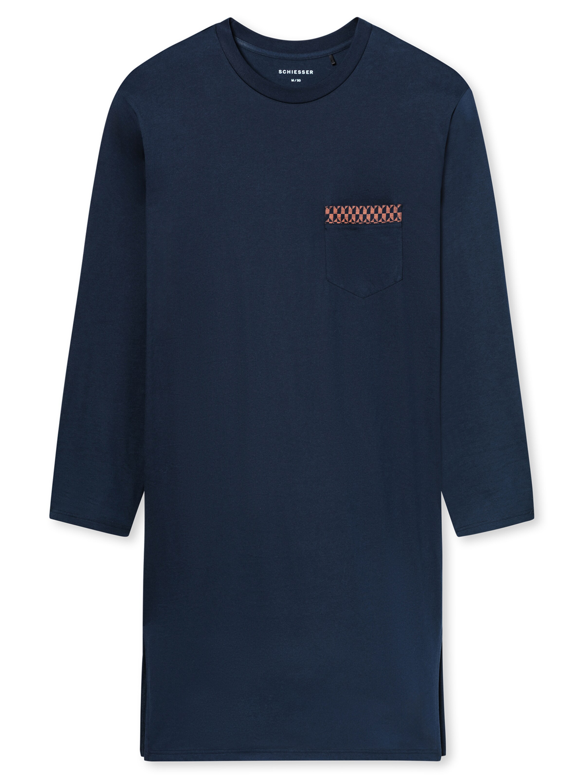 SCHIESSER Pyjama kort ' Comfort Nightwear ' in Blauw: voorkant