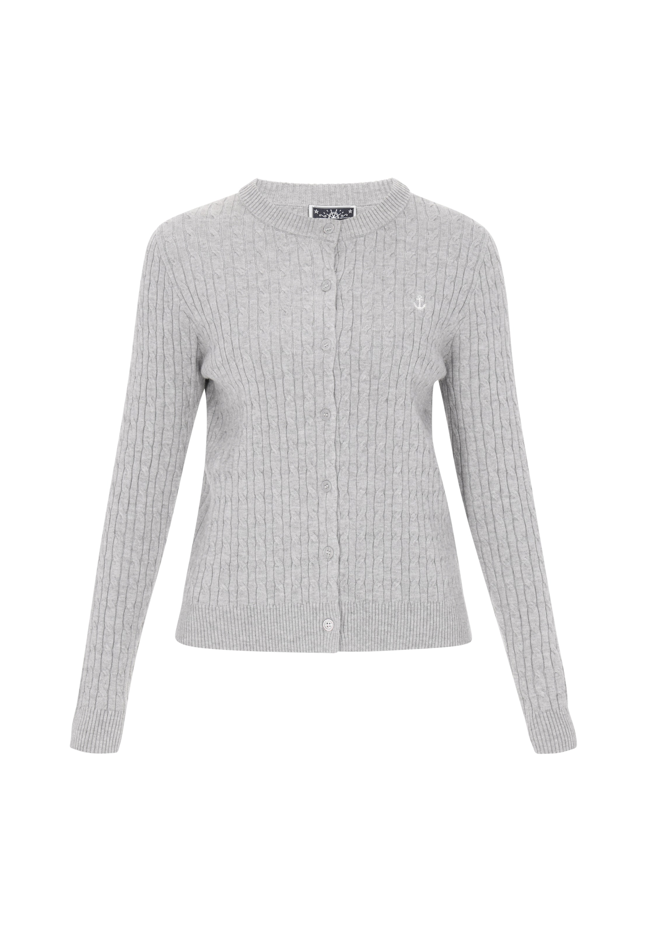 DreiMaster Maritim Kardigán - Sivá: predná strana