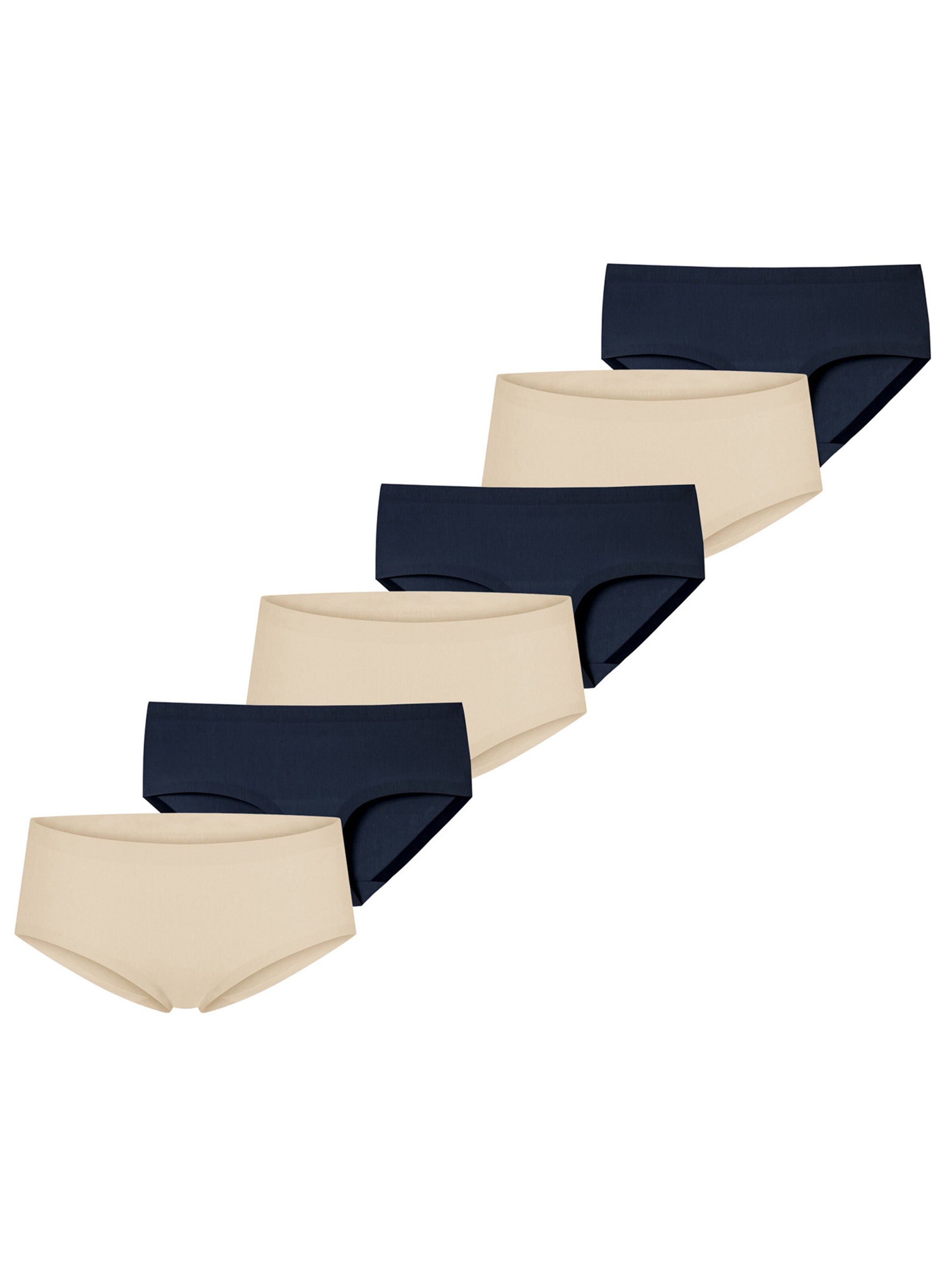 SCHIESSER Broekje ' Invisible Cotton ' in XS in de kleur Sand / Nachtblauw, Productweergave
