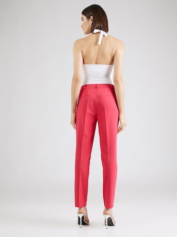 COMMA Regular Trousers with creases in Red