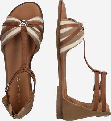 TOM TAILOR Sandal i brun