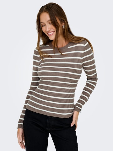 ONLY Pullover 'ONLLouisa' in Braun