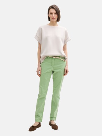 TOM TAILOR Slimfit Hose in Grün