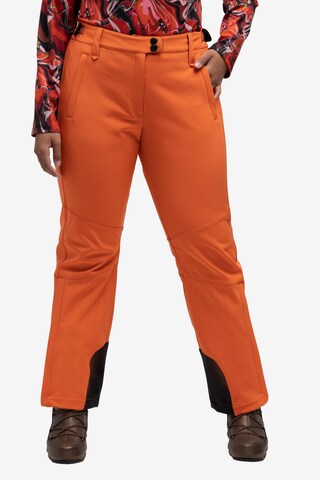 Ulla Popken Regular Athletic Pants in Orange: front
