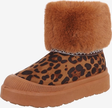 Ital-Design Snowboots in Braun: Vorderseite