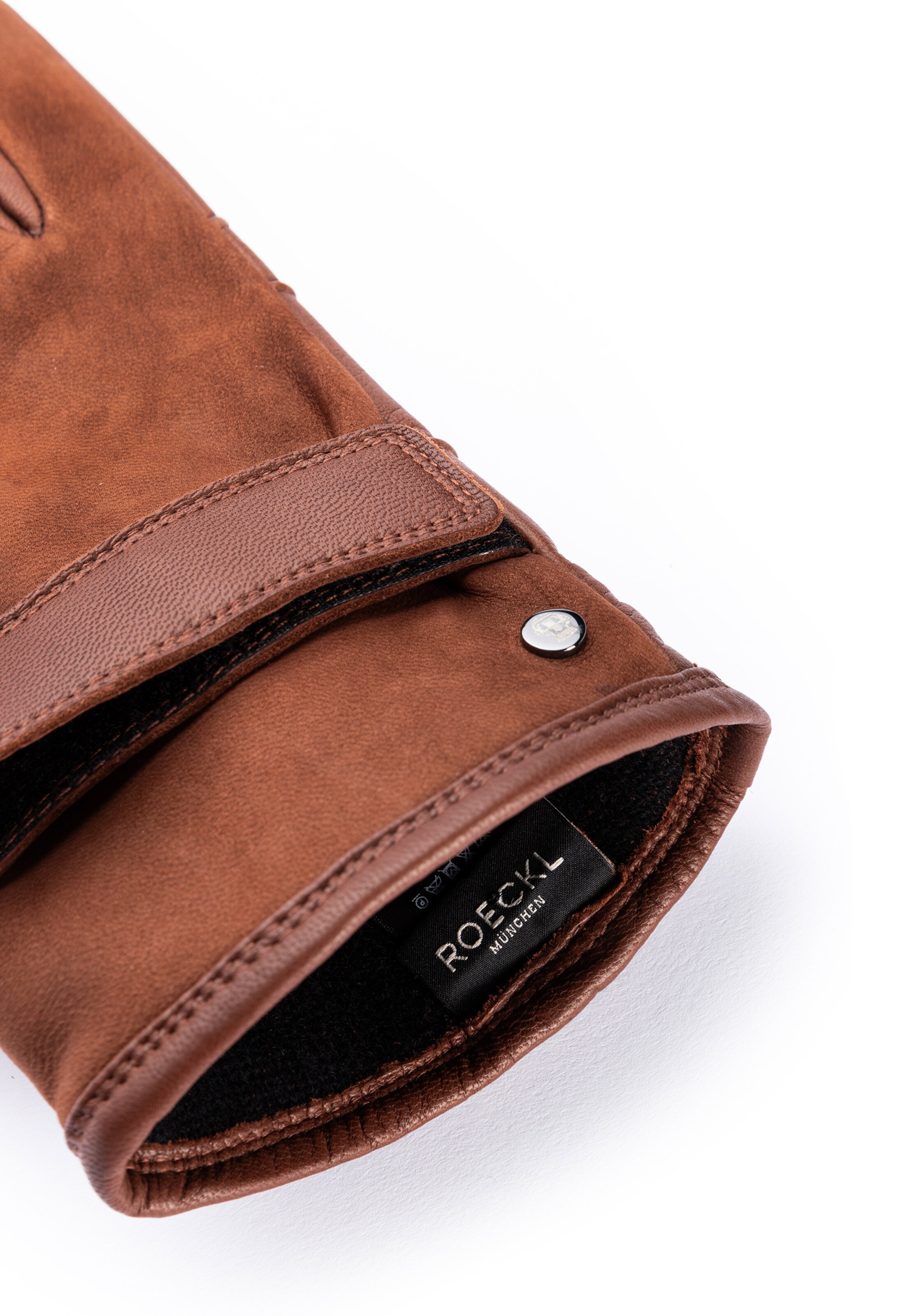 Roeckl Full Finger Gloves ' BREGENZ TOUCH ' in Brown