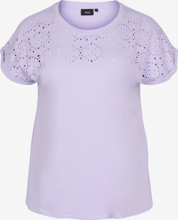 T-shirt 'SOFIA' Zizzi en violet : devant