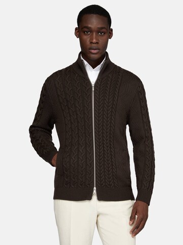 Vestes en maille Boggi Milano en marron : devant