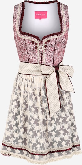 Dirndl Krüger Madl di colore grigio / bordeaux / bianco, Visualizzazione prodotti