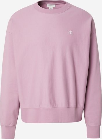 Calvin Klein Jeans Свитшот 'PREMIUM TERRY' в Ярко-розовый: спереди