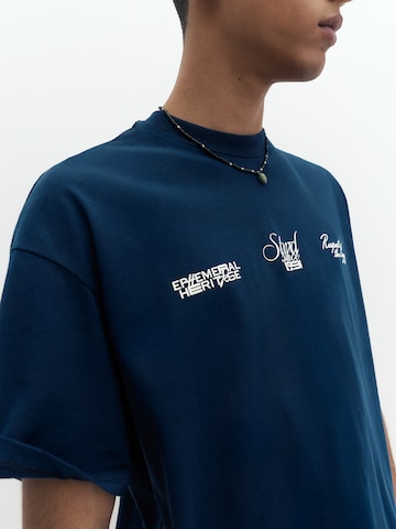 Pull&Bear Majica 'STWD' | modra barva