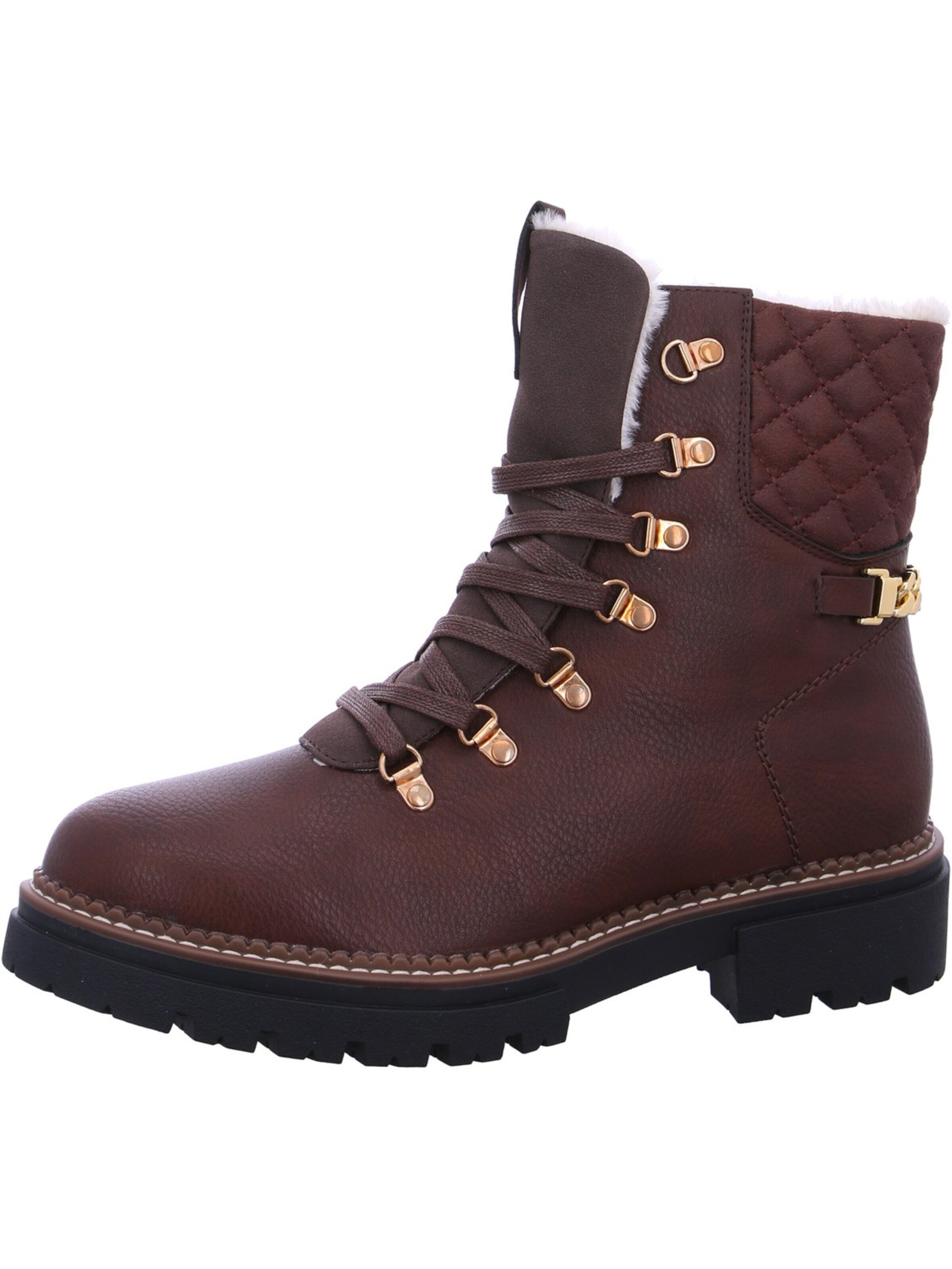 Laufsteg München Schnürstiefel‌‌‌‌‌‌‌‌‌‌ in Braun: Vorderseite