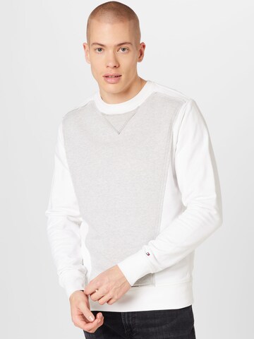 Tommy Jeans Sweatshirt in Wit: voorkant