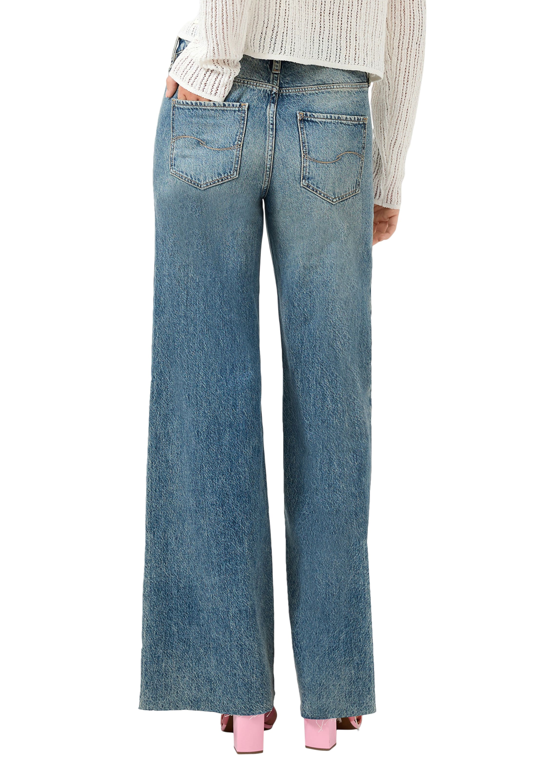 Wide Leg Jean ' CATIE ' QS en bleu