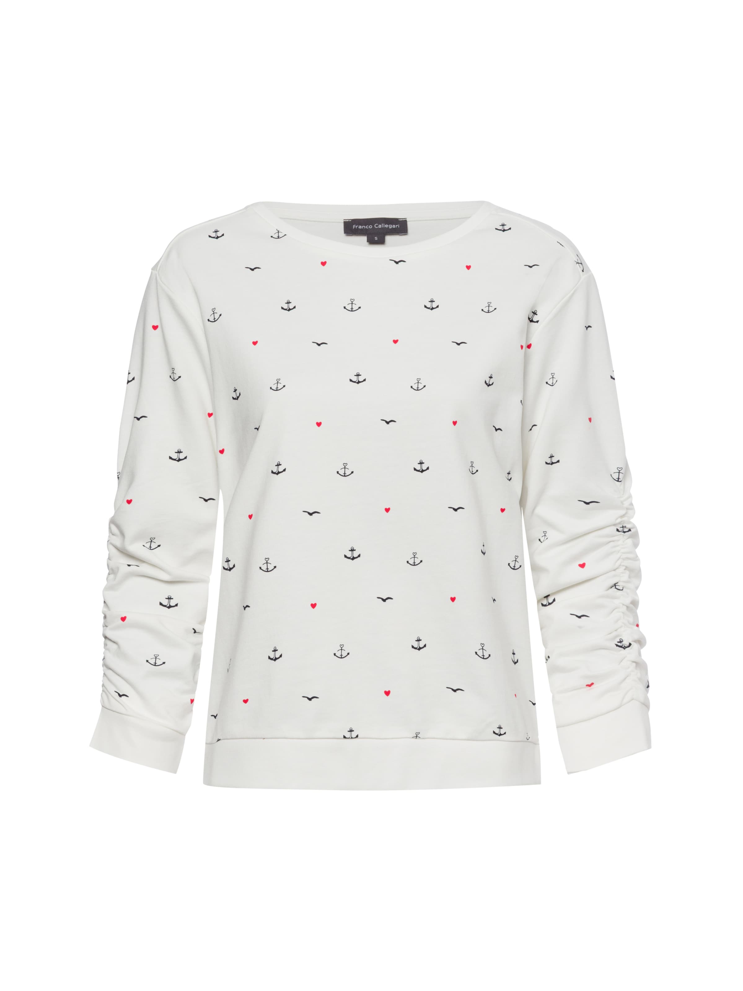 Franco Callegari Sweatshirt ' ' in White: front