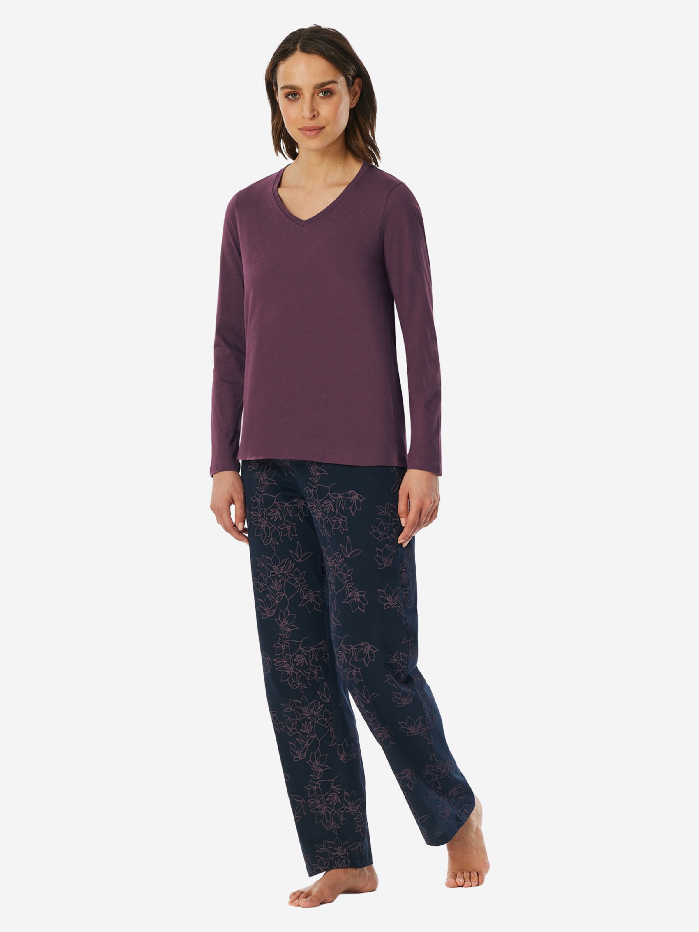 uncover by SCHIESSER Pyjama 'Nightwear' in Lila: voorkant