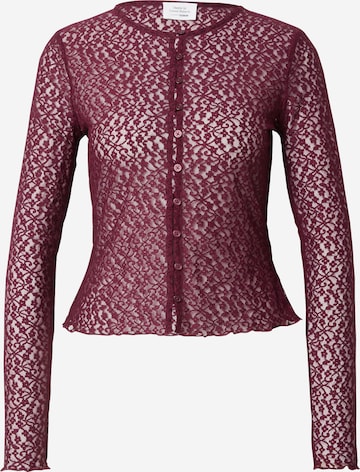 Cardigan 'Valentina' Daahls by Emma Roberts exclusively for ABOUT YOU en rouge : devant