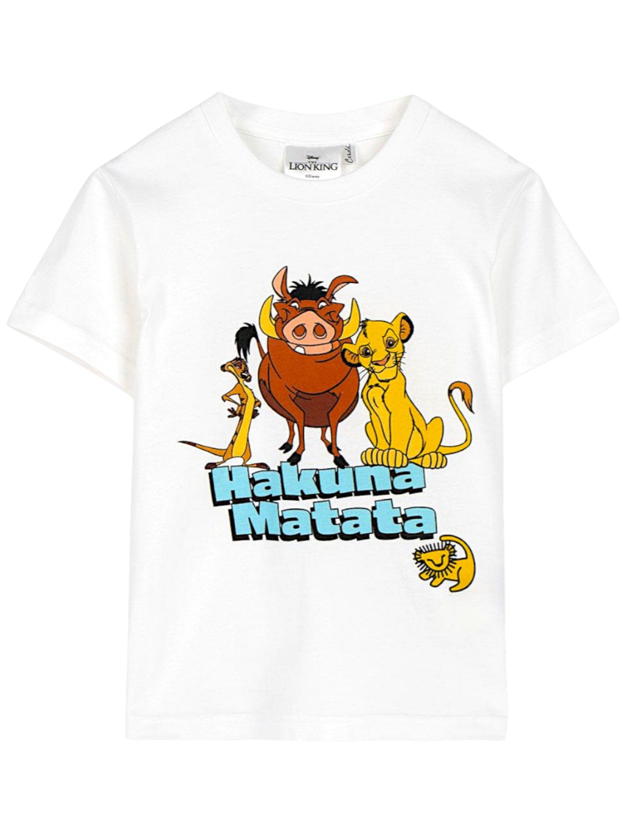 Disney König der Löwen Shirt 'König der Löwen T-Shirt'‌ in Weiß: Vorderseite
