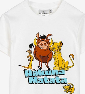 Disney König der Löwen Shirt 'König der Löwen T-Shirt' in Weiß: Vorderseite