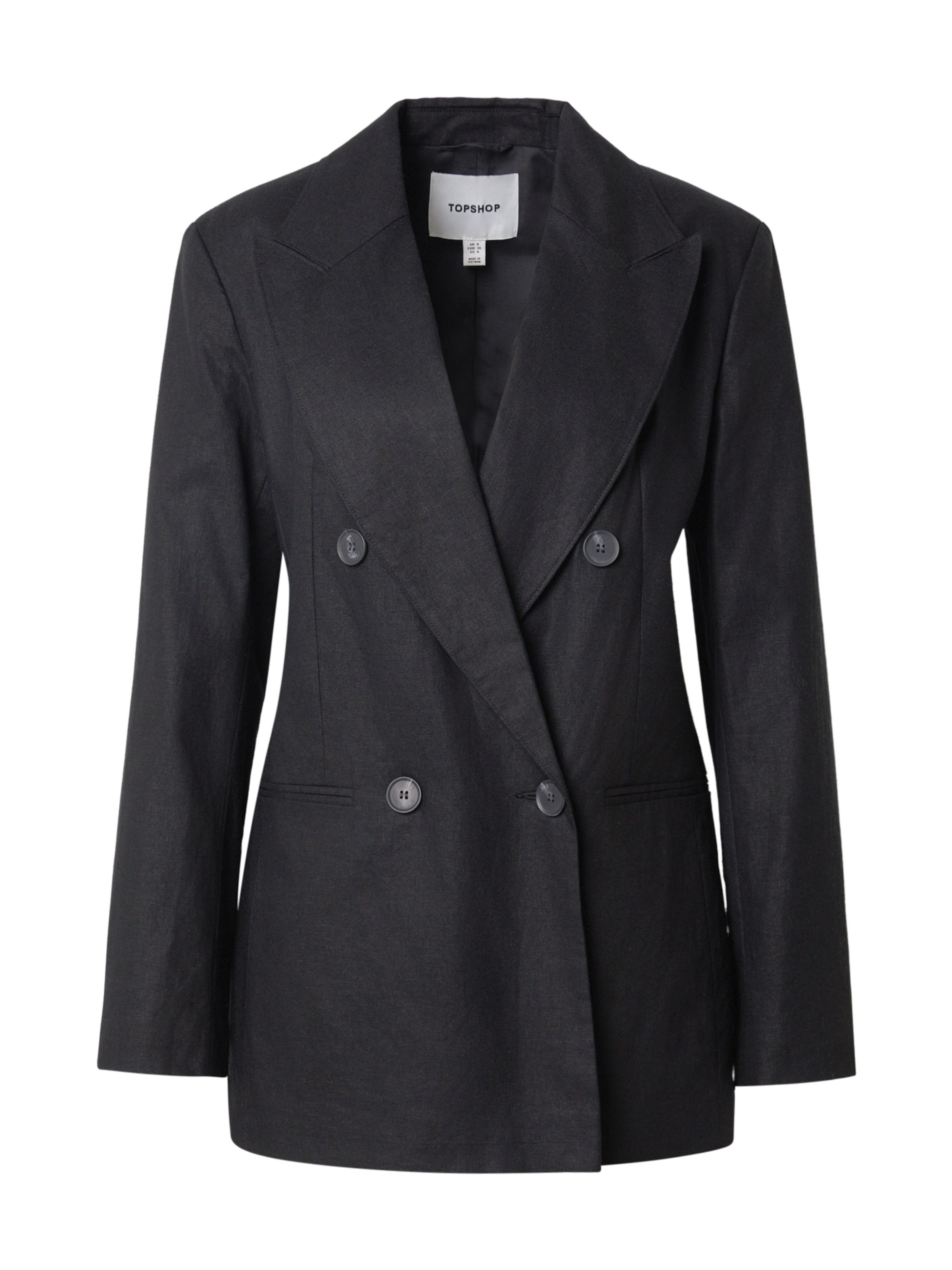 TOPSHOP Blazer 'TSISABELLA' in Black: front