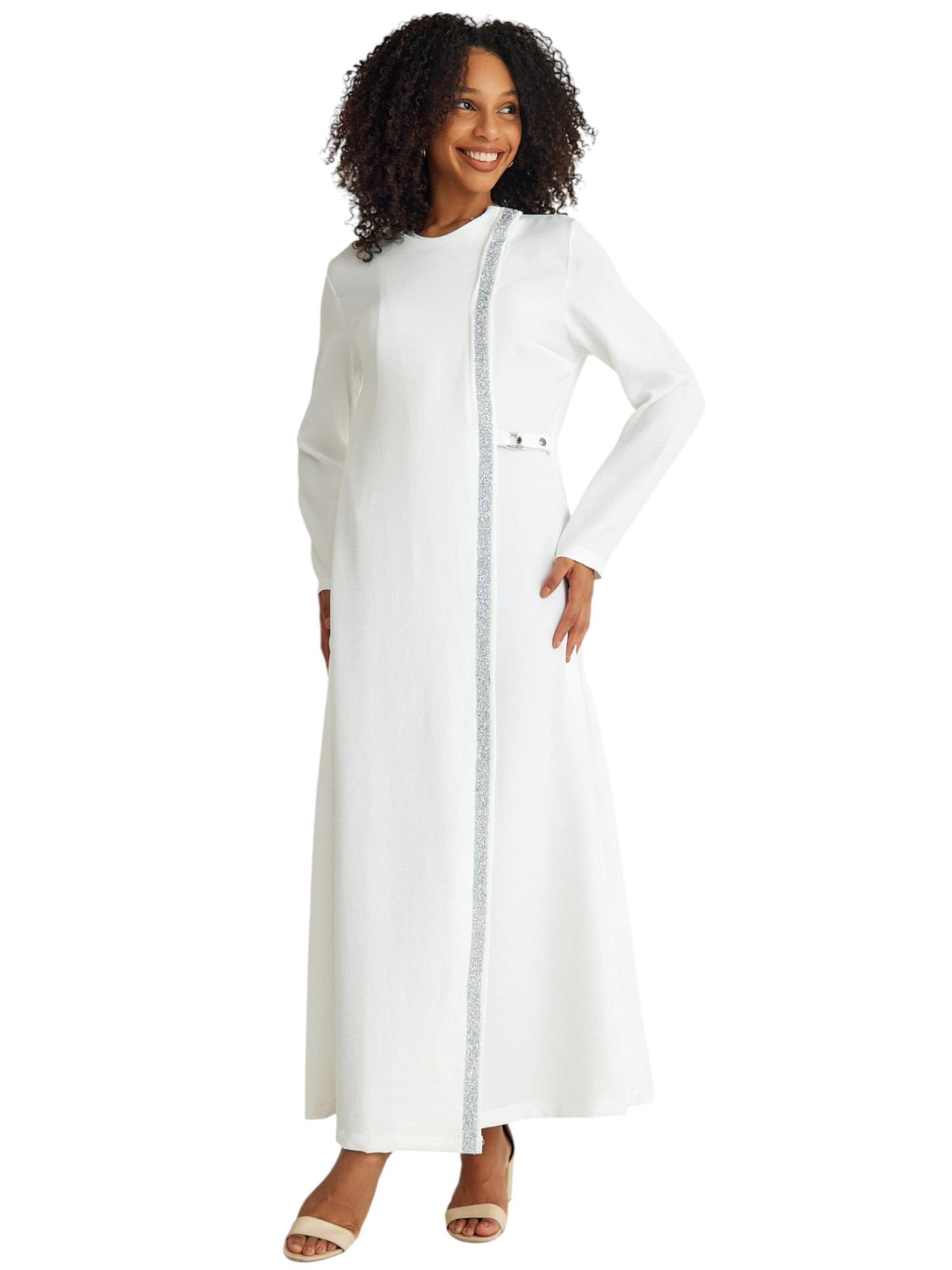 Robe 'Leila-Ferace' fashionshowcase en blanc