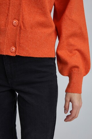 ICHI Knit Cardigan 'Kate' in Orange
