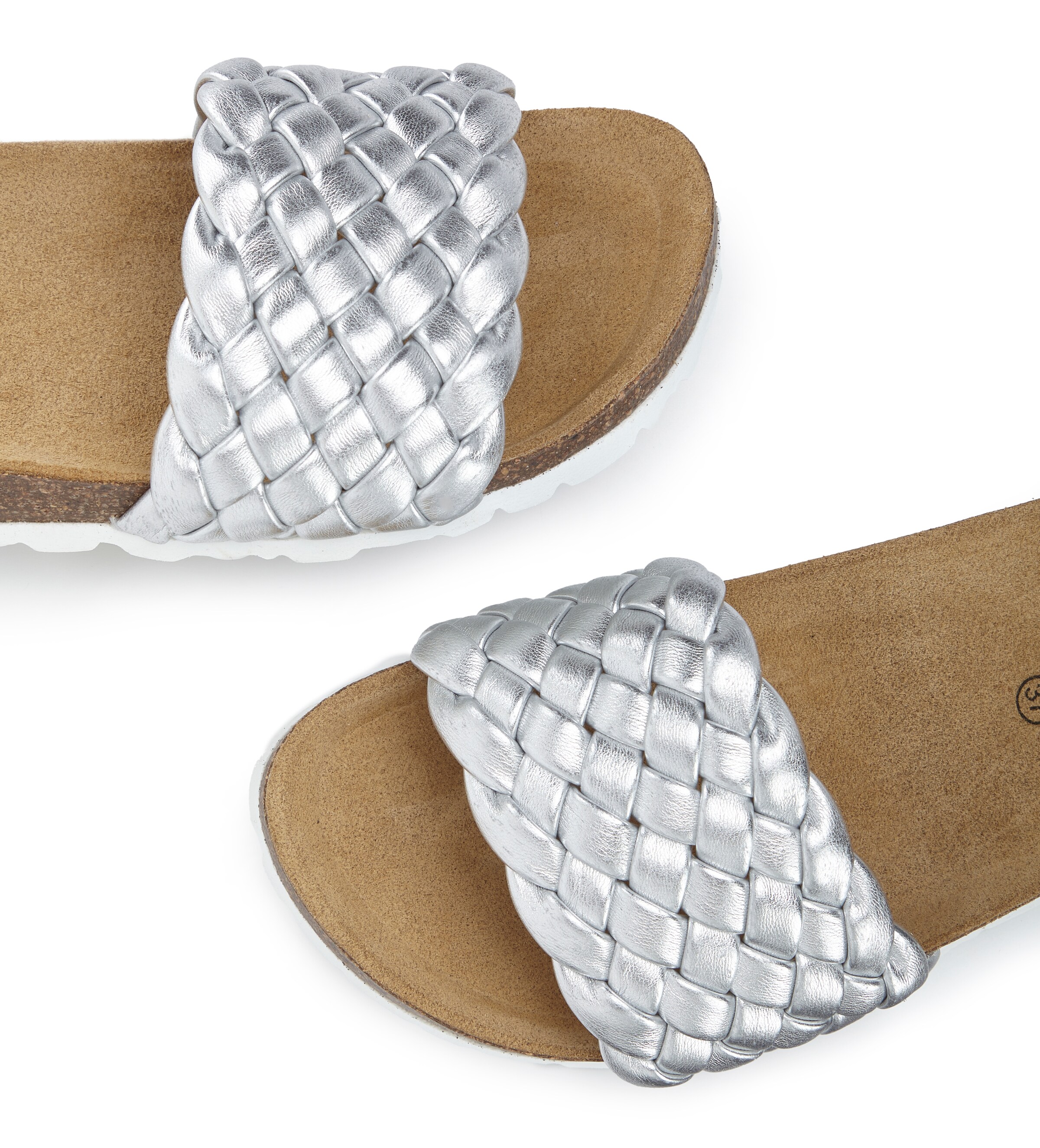 VIVANCE Mules in Silver