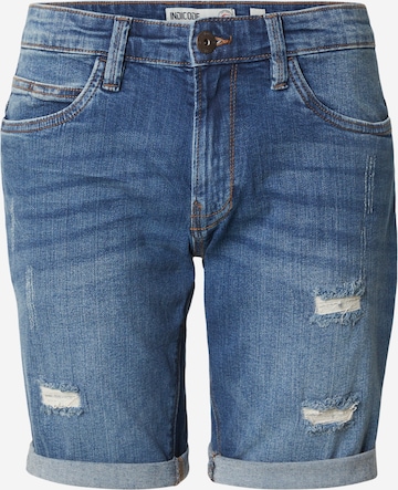 INDICODE JEANS Džínsy 'Kaden Holes' - Modrá: predná strana