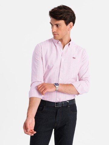 Ombre Regular fit Button Up Shirt 'OM-SHOS-0170' in Pink