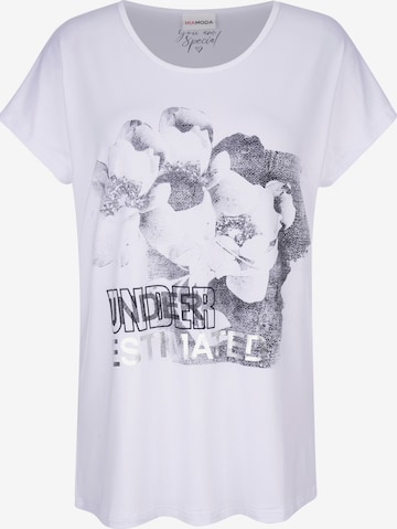 T-shirt MIAMODA en blanc : devant