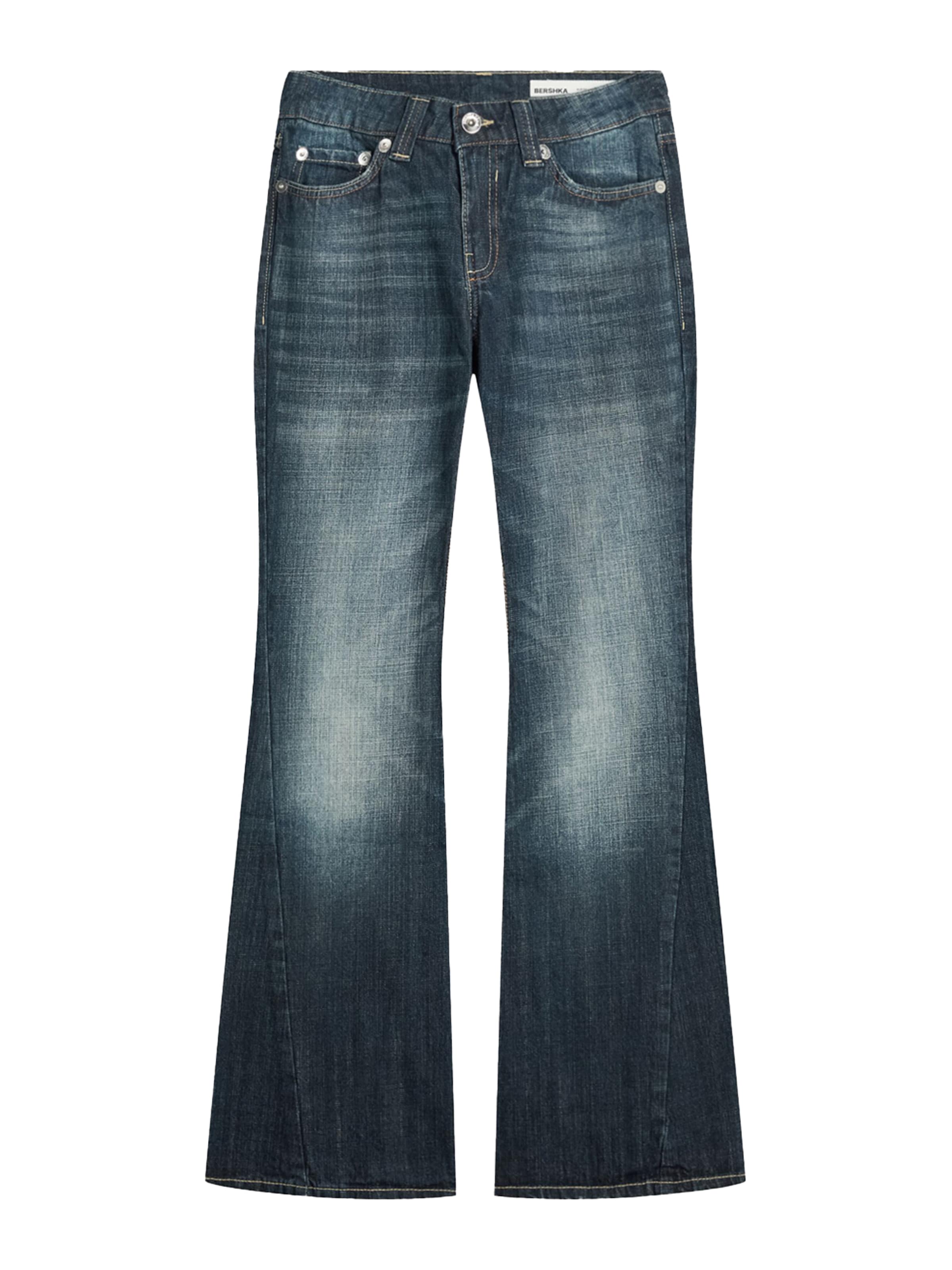 Bershka Flared Jeans in Blue: front