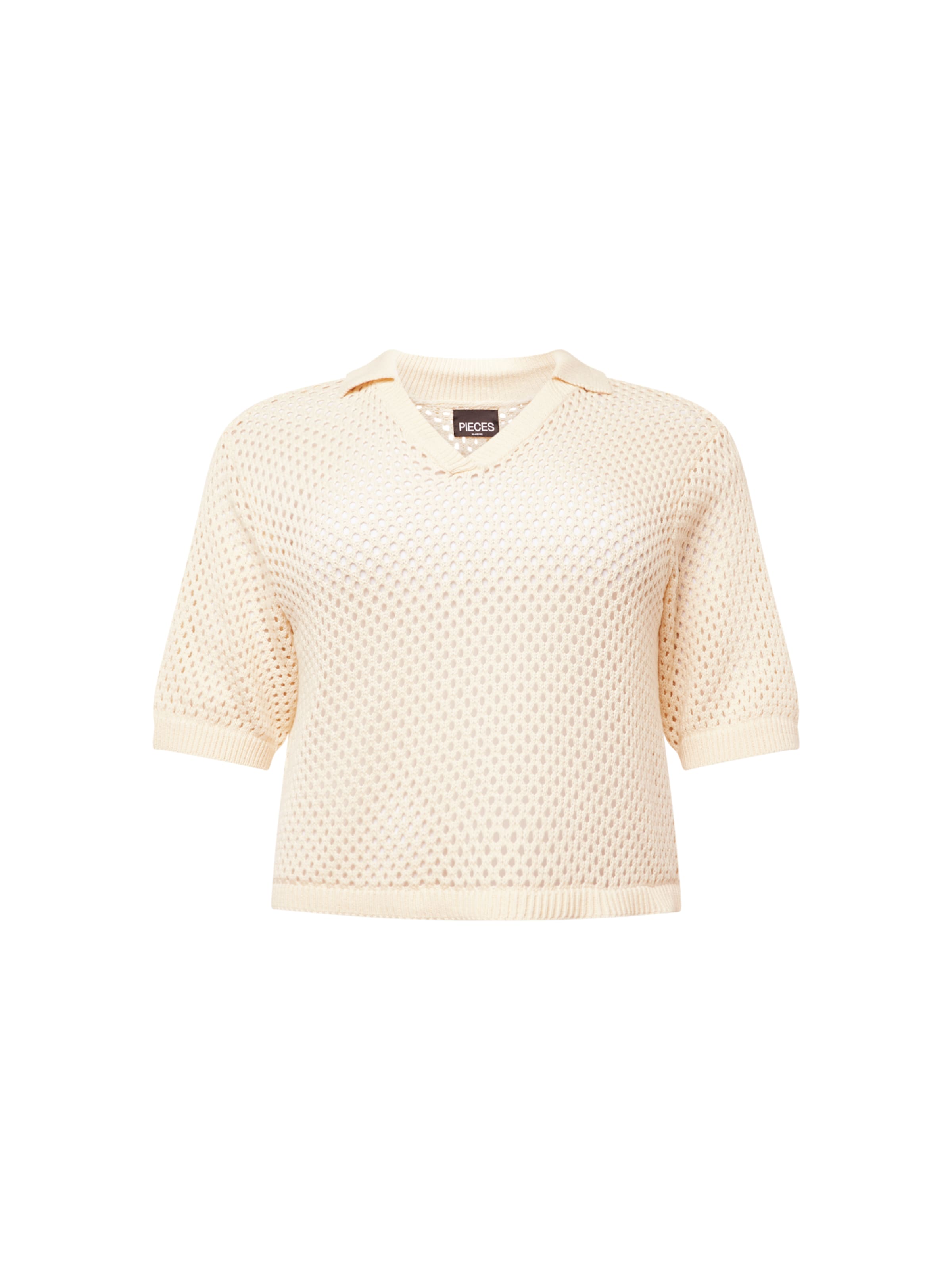 PIECES Curve Sweater &#x27;LAYA&#x27; in White: front