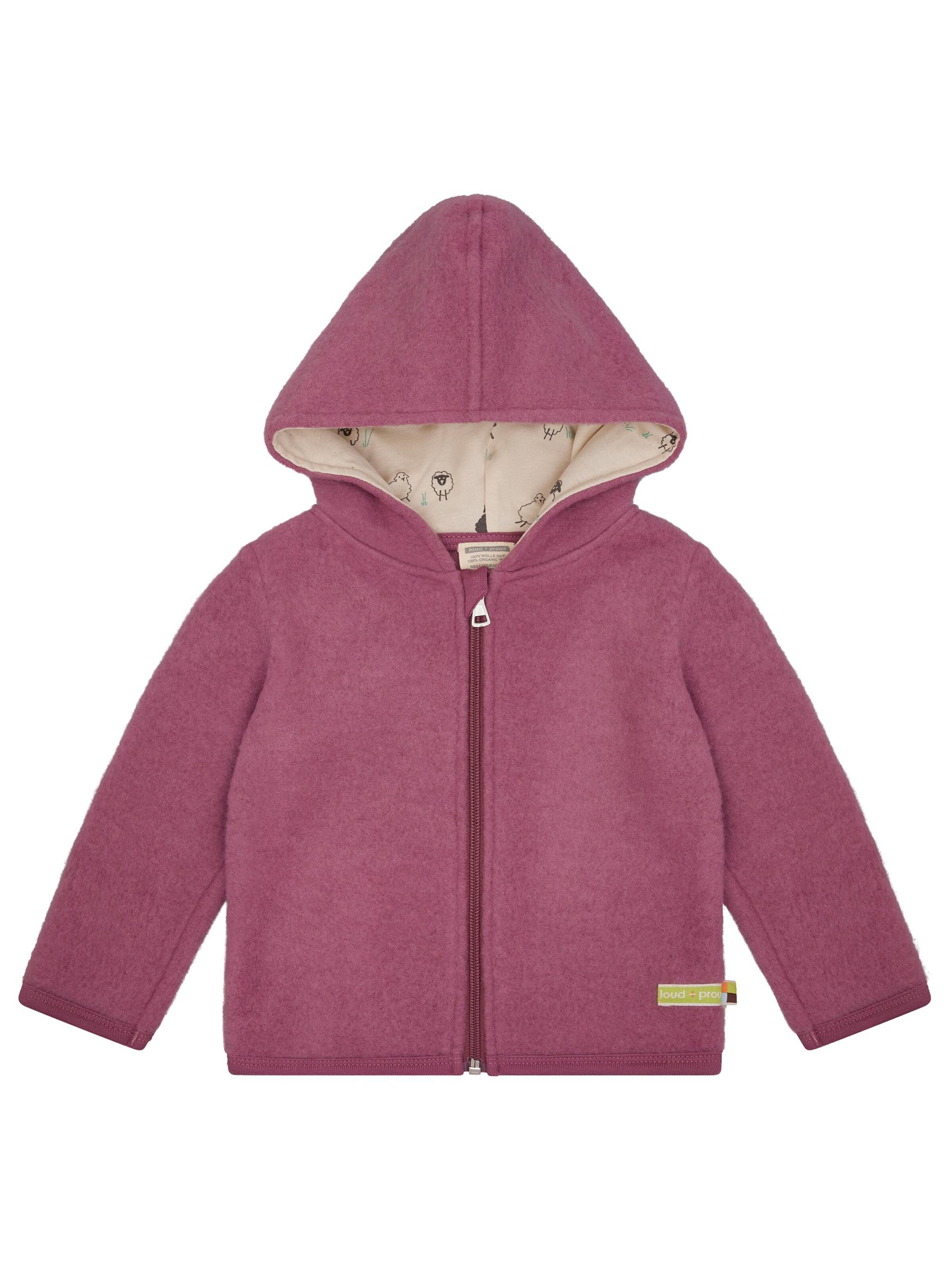 loud + proud Fleece Jacket in Purple: front