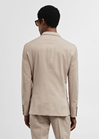 MANGO MAN Regular Fit Forretningsjakke 'PARIS' i beige