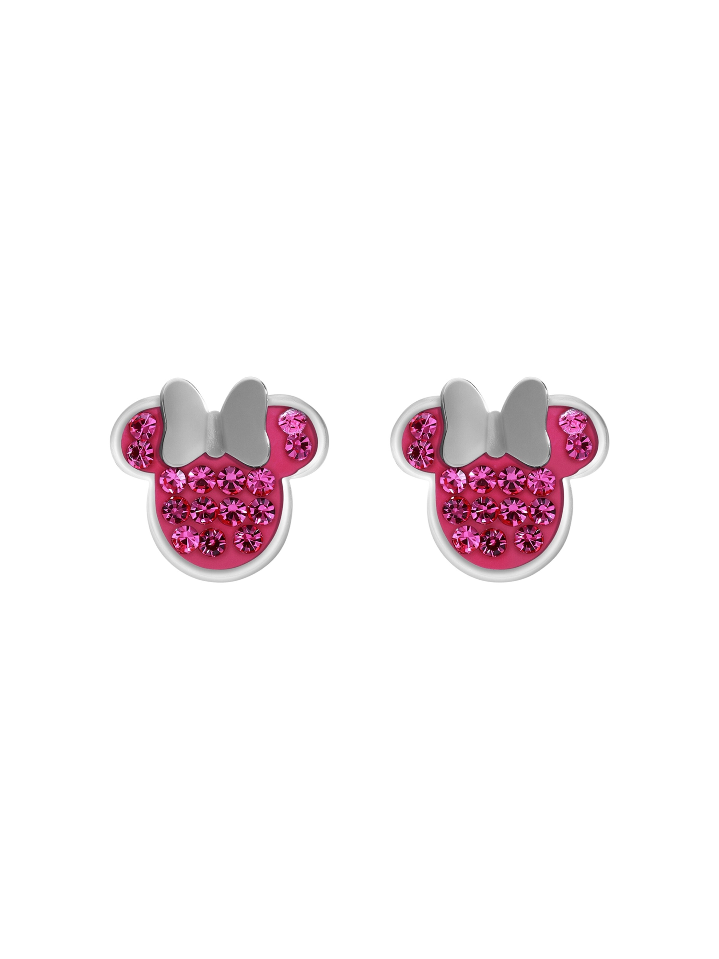 Minnie Mouse Ohrringe Aus 925er Silber Mit Amethyst & Blauem Zirkonia – Ohrstecker Für Frauen Und Mädchen