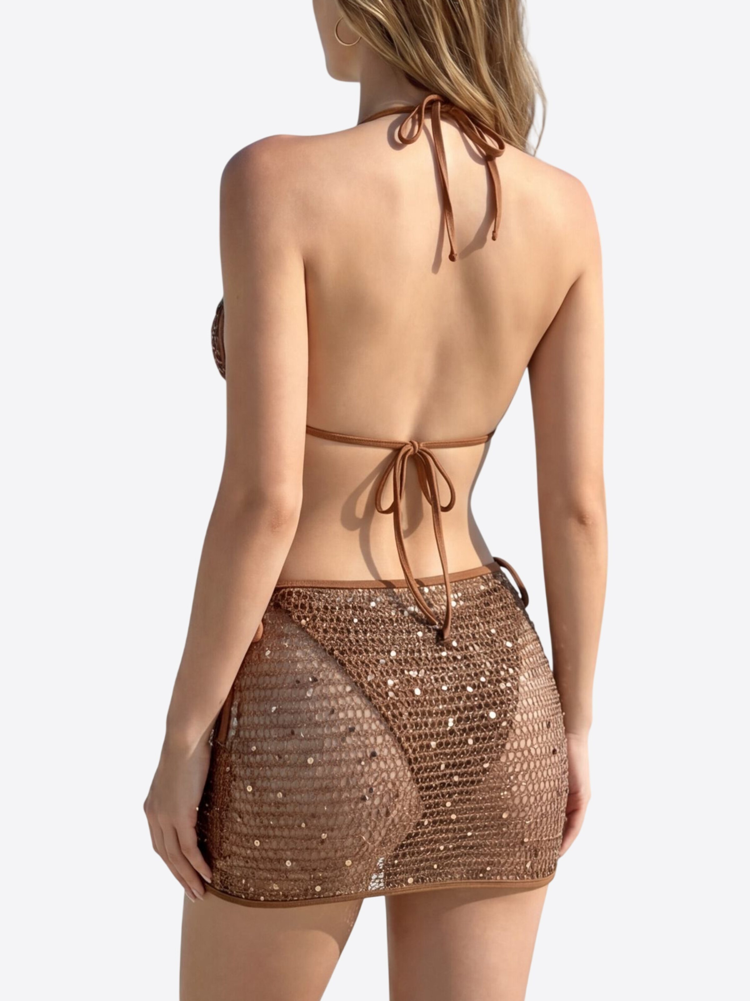 Magicshe Triangle Bikini in Brown