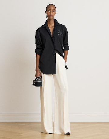 Lauren Ralph Lauren Petite Блуза в черно: отпред
