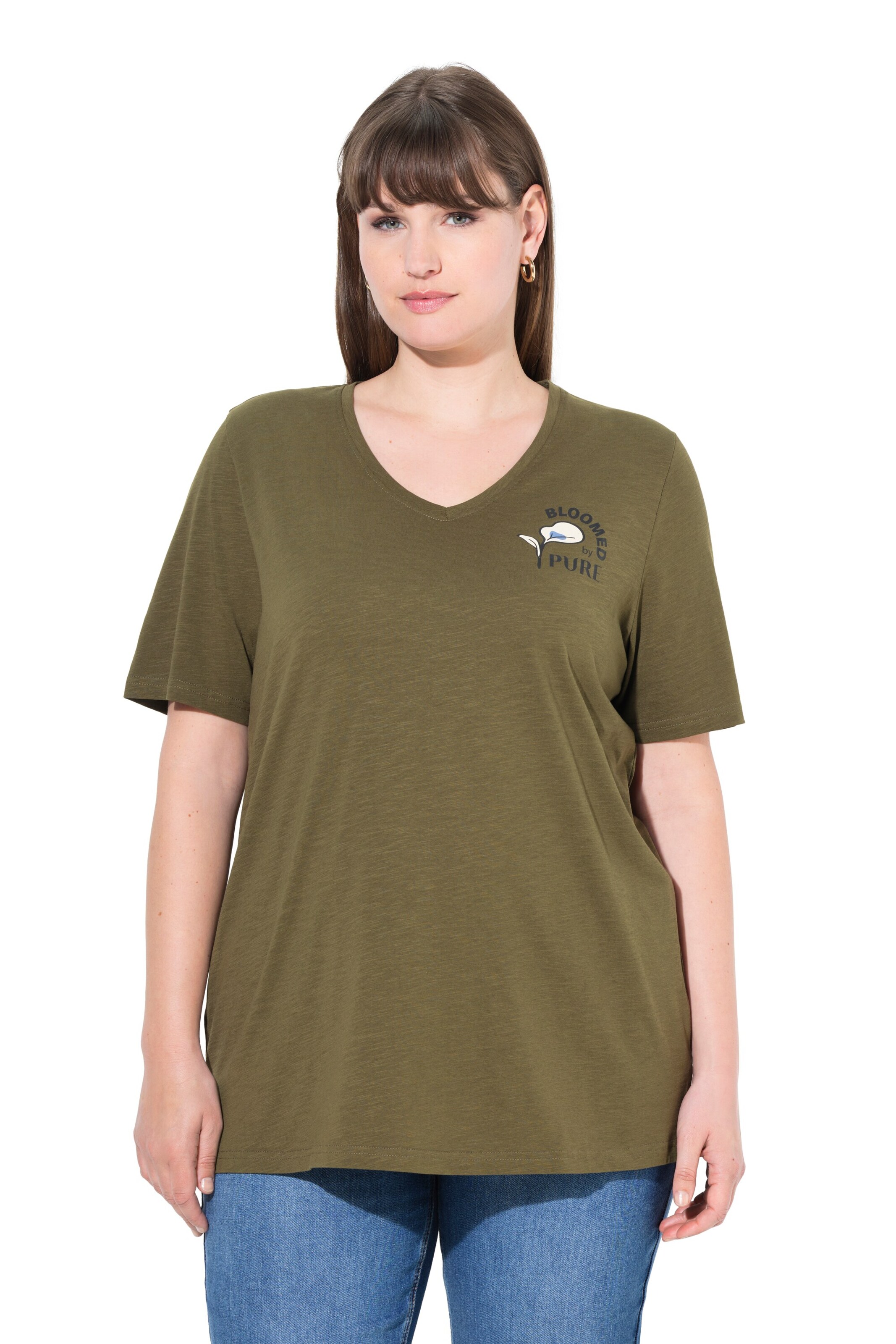 Ulla Popken Shirt in Grün: Vorderseite