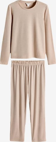 The SetJednodijelna pidžama - bež boja: prednji dio