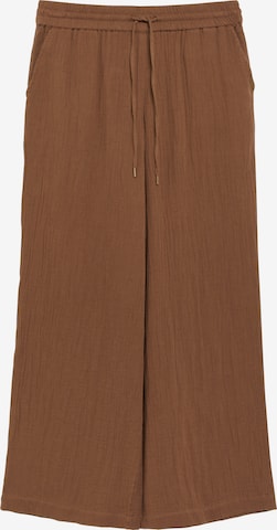 Wide Leg Pantalon QS en marron : devant